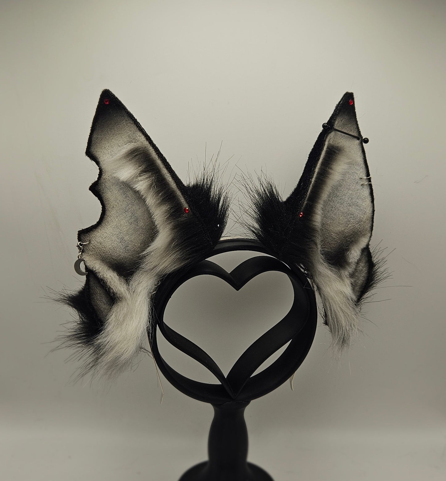 🐺🔥 Loona-Inspired Cosplay Ears (Black Industrial Piercing)🔥🐺