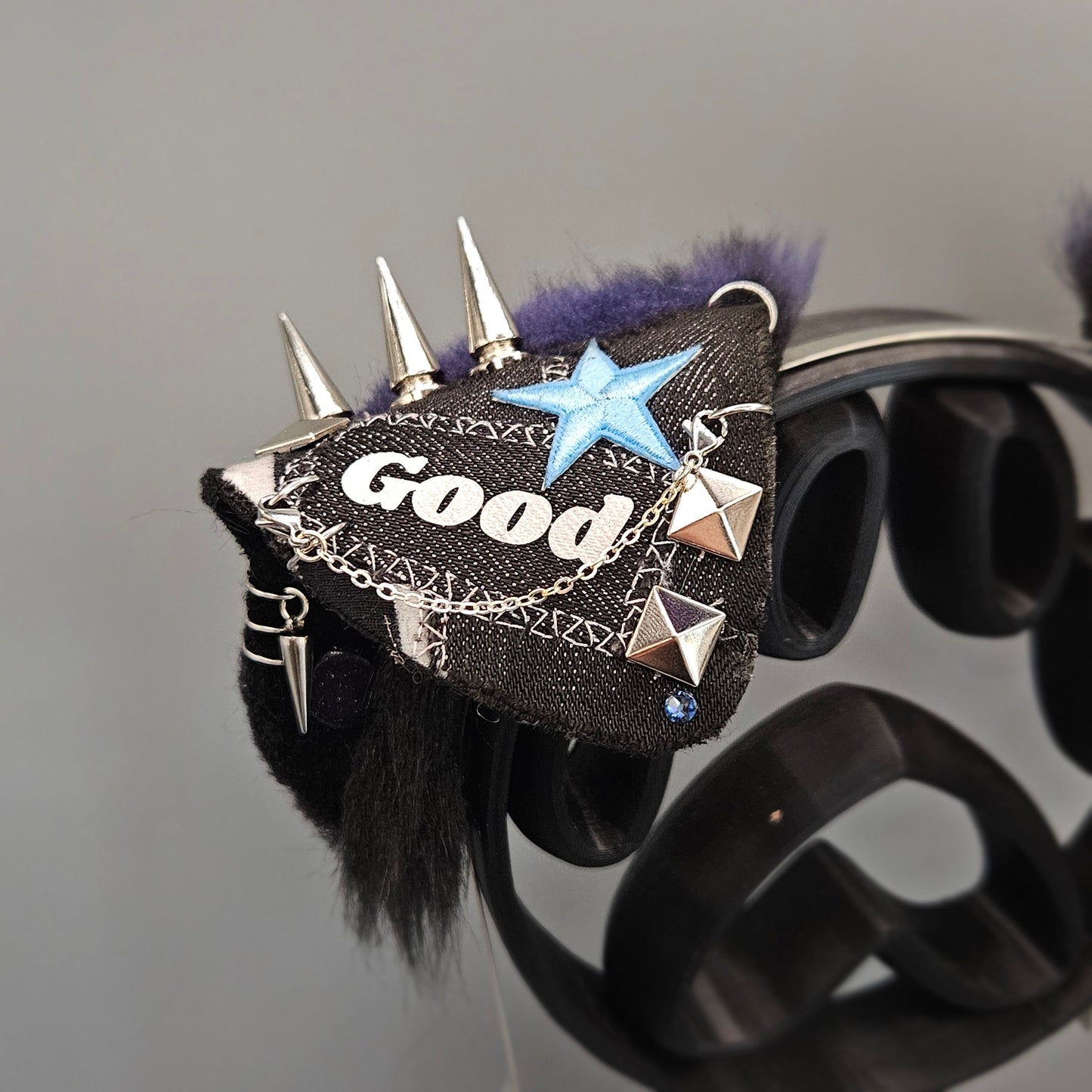 💙🖤 "GOOD BOY” Battle Jacket Puppy Ears 🖤💙