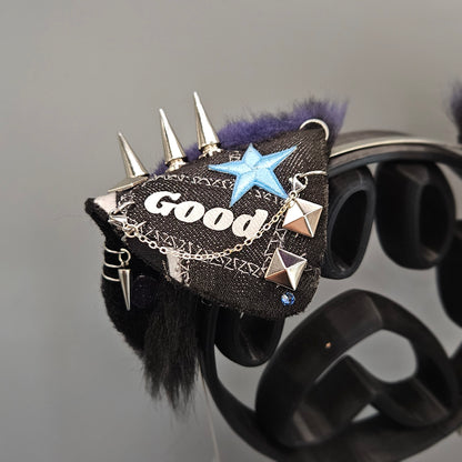 💙🖤 "GOOD BOY” Battle Jacket Puppy Ears 🖤💙
